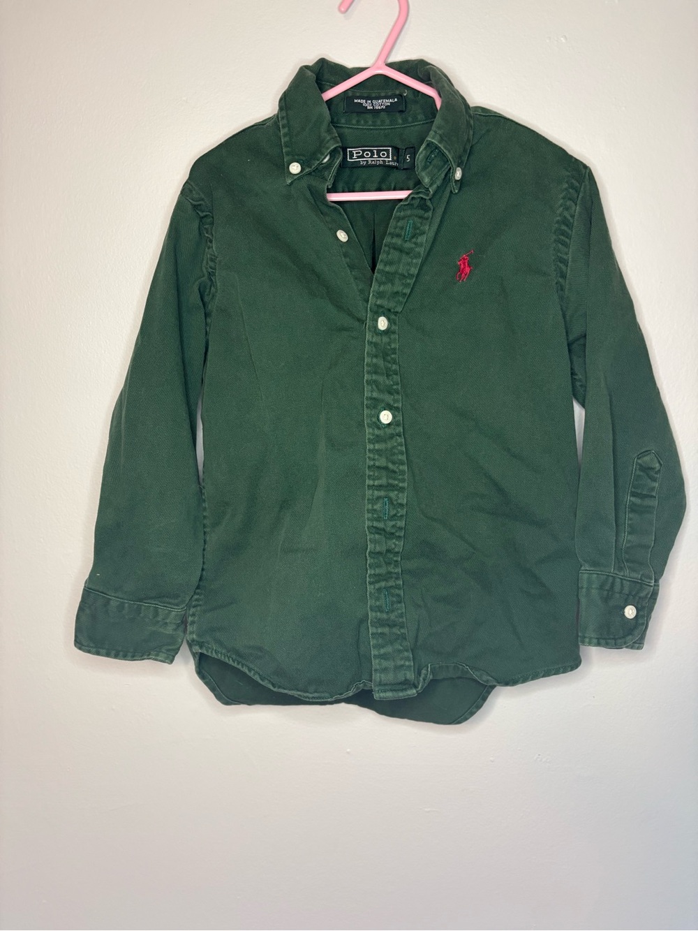 Polo by Ralph Lauren Kids Green Button-Down Shirt - Vintage 90’s